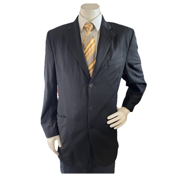 JACK VICTOR Blazer Men 42L Black Sport Coat Casual Soft Wool Suit Jacket Canada